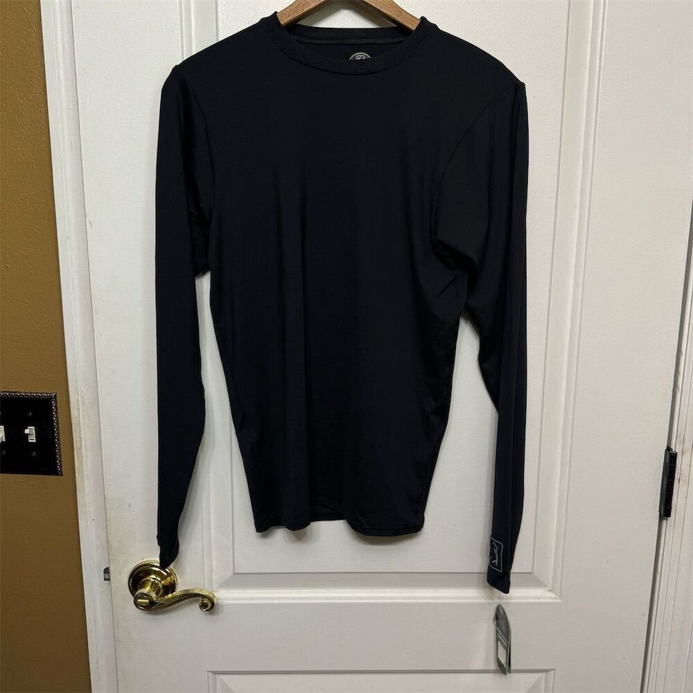 PGA pro series,  Men's Black Long Sleeve Athletic Fit Shirt Size S